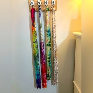 4 Ooakshell fabric head wraps headbands. EUC